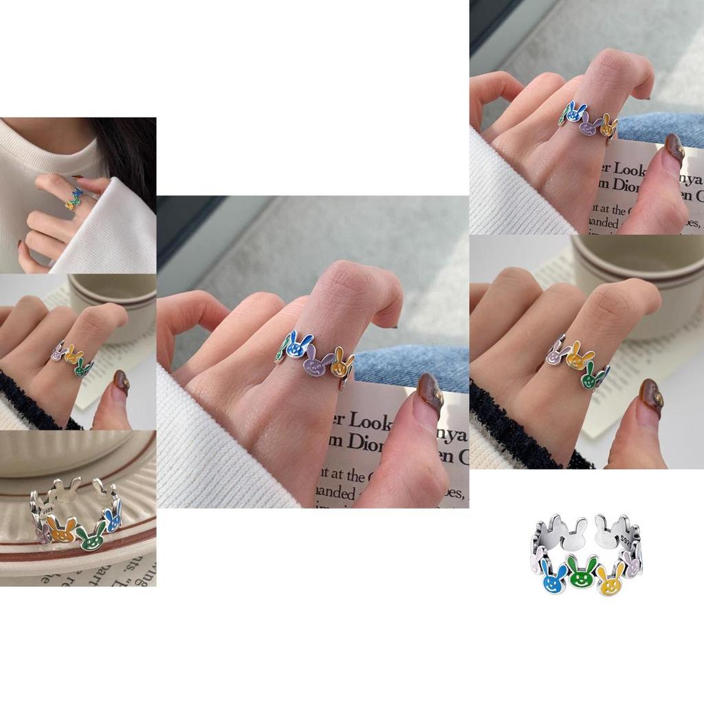 Trendy Colorful Rabbit Inspired Ring For Women Adjustable Design Perfect For 2023
