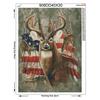 3d Diy Diamond Painting American Flag Deers 5d Full Round Diamond Embroidery Picture