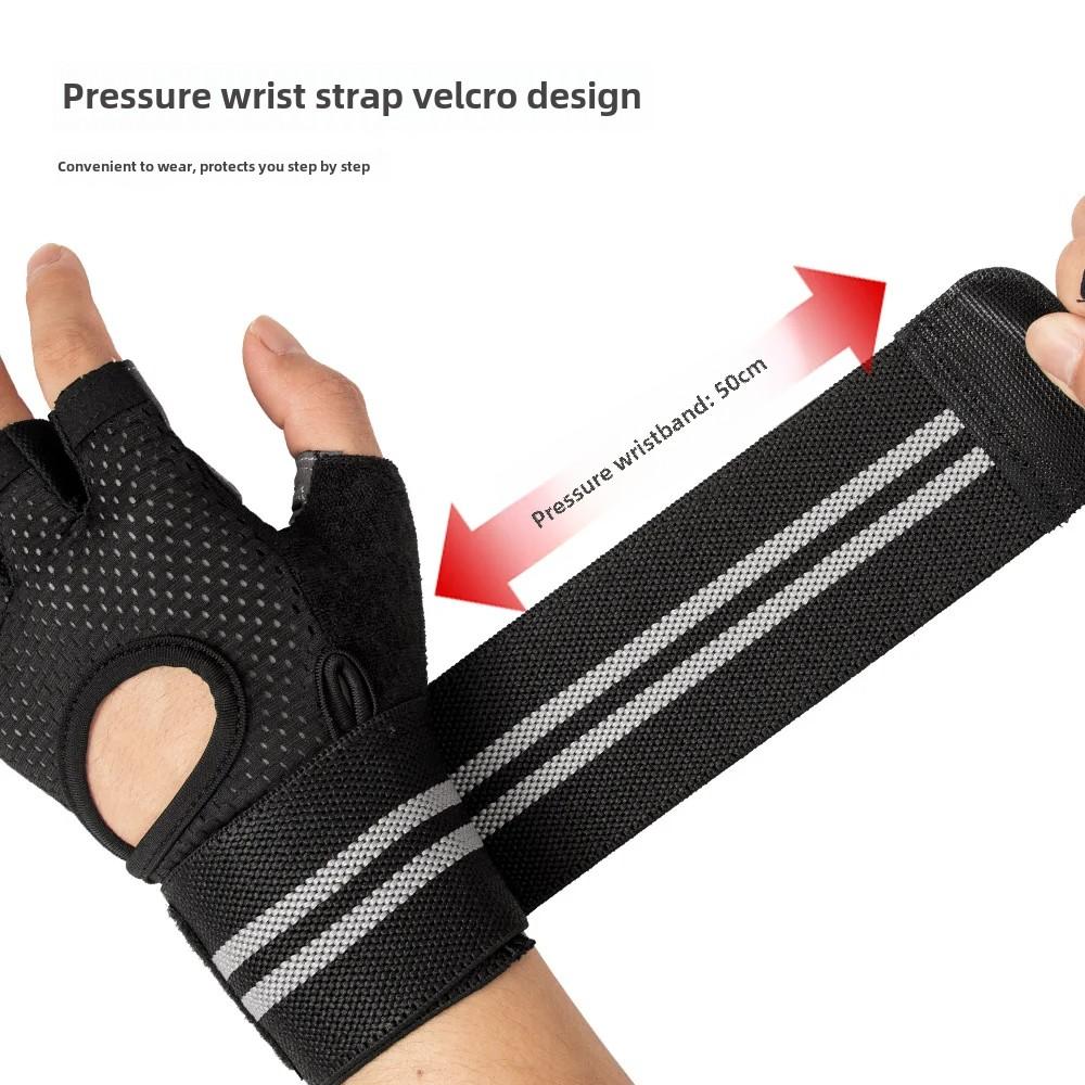 Anti Slip Shock Breathable Half Finger Gloves Breathable Bicycle Gloves Fitness Gym Bodybuilding Crossfit Exercise Athletic Gloves
