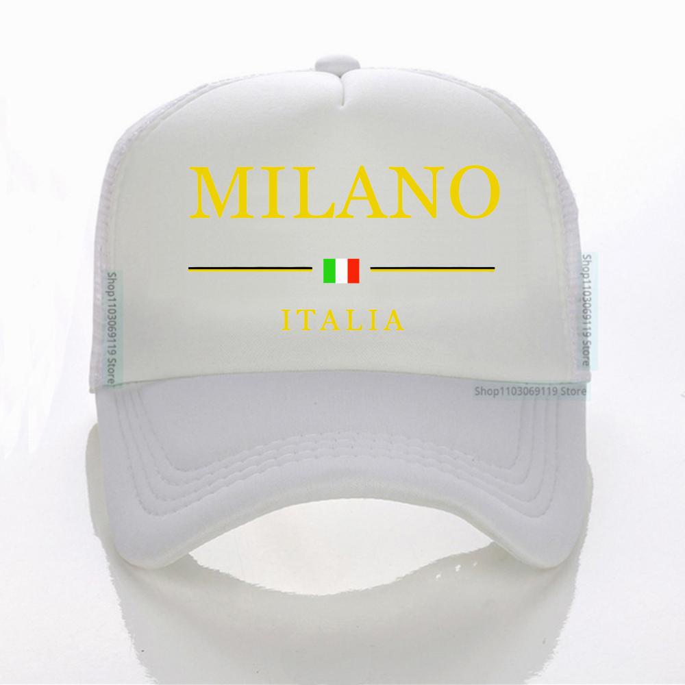 MILAN ITALY Baseball Cap Milano Italia Hiking Fishing Hot Sale Hip Hop Hats Unisex Adult Sport Mesh breathable caps Adjustable