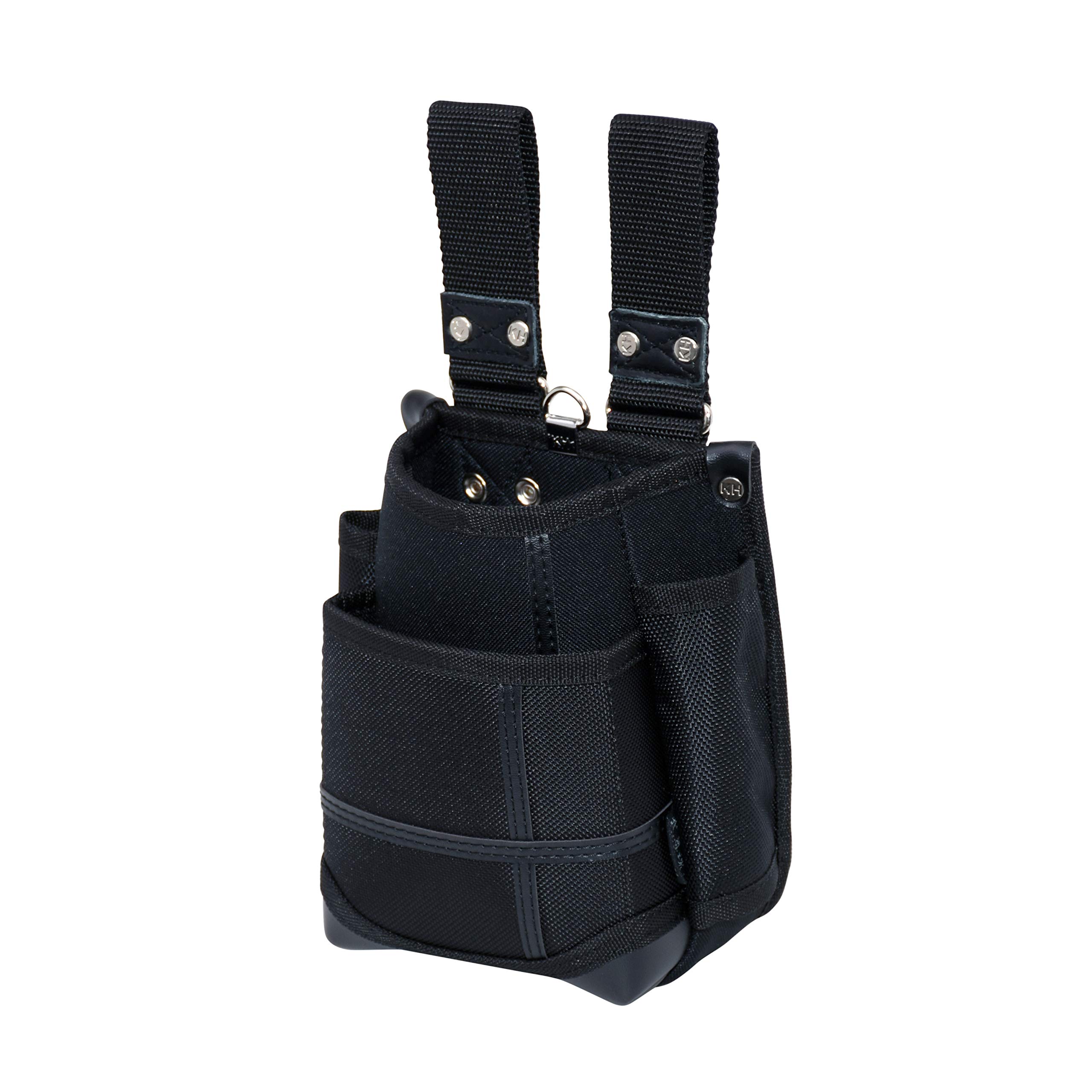 KH Takeru Soul Tool Pouch with Adjustable Belt Two-Tier Loops, Black/Black