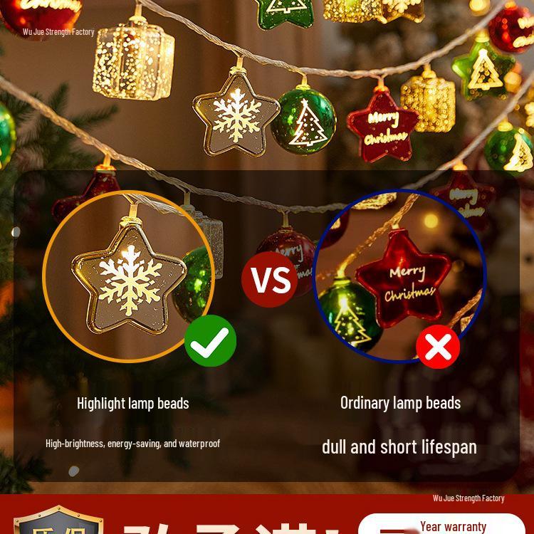 Flashing Ornament String Lights: Festive Fairy Ball Lights for Christmas Trees & Shop Windows