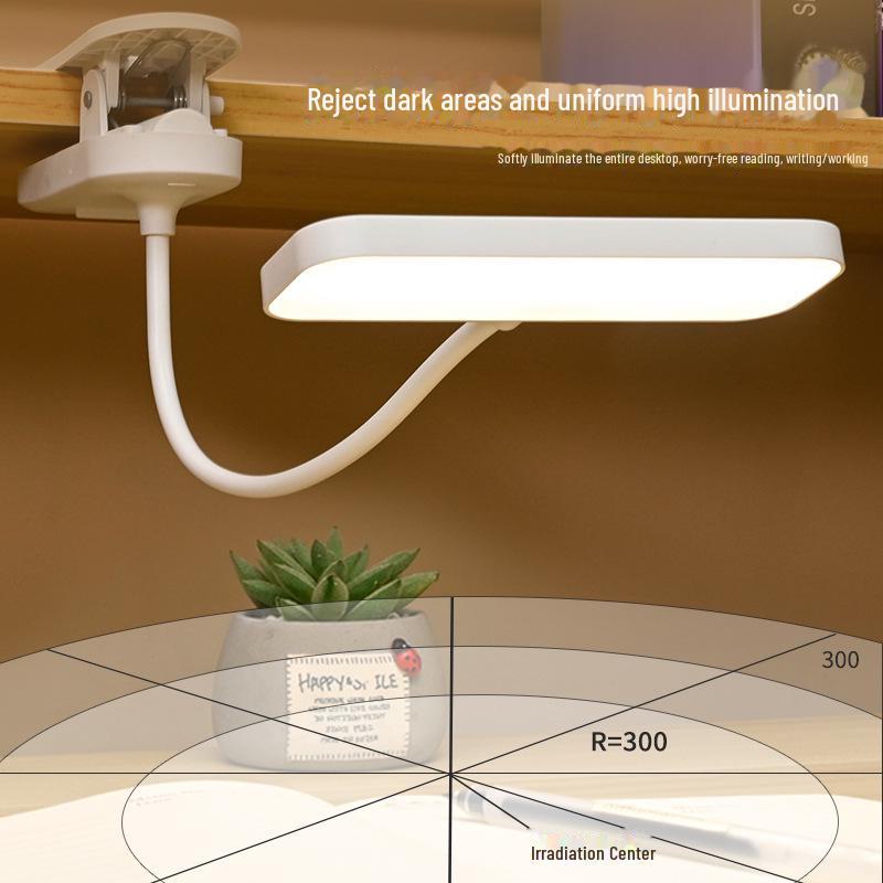 

Светодиодная перезаряжаемая настольная лампа с защитой глаз для учебы, общежития или спальни