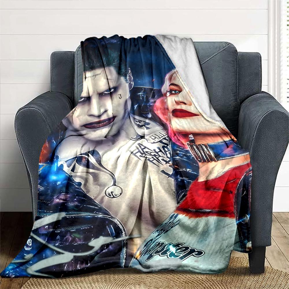 Dc Character Joker Harley Quinn Blanket Ultra-Soft Suitable for Picnics Office Chair Bedding Four Seasons Multipurpose Modern