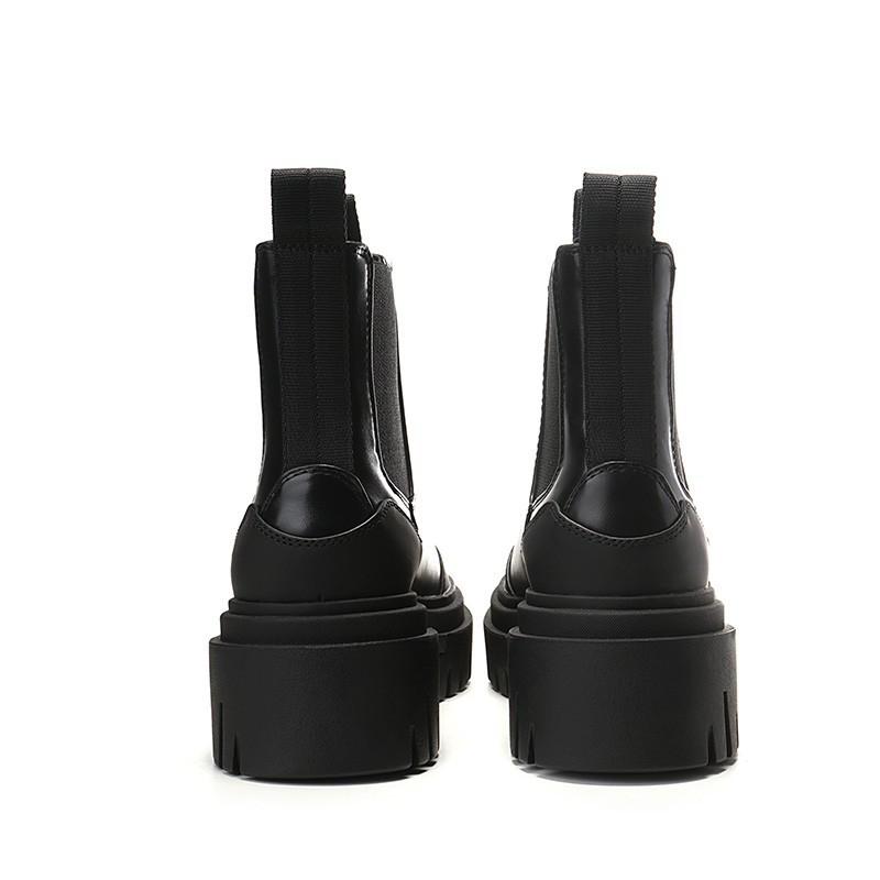 Fashion 2024 New Soft Boots British Style Women's Boots Fashion Round Toe Ankle Boots Winter Elastic Black Boots Comfortable Boots