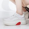 Leather little white shoes women's shoes 24 years old autumn new sports and leisure versatile bread heightened thick-soled small fragrant wind boa