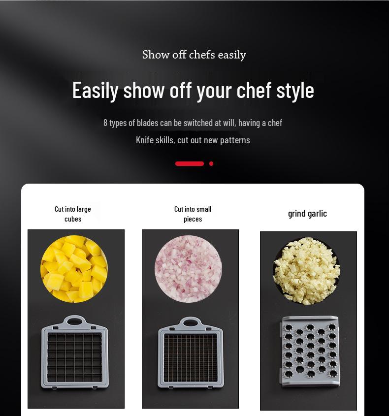 Multifunctional Kitchen Tool Set: Grater, Egg Separator, Vegetable Dicer & Slicer