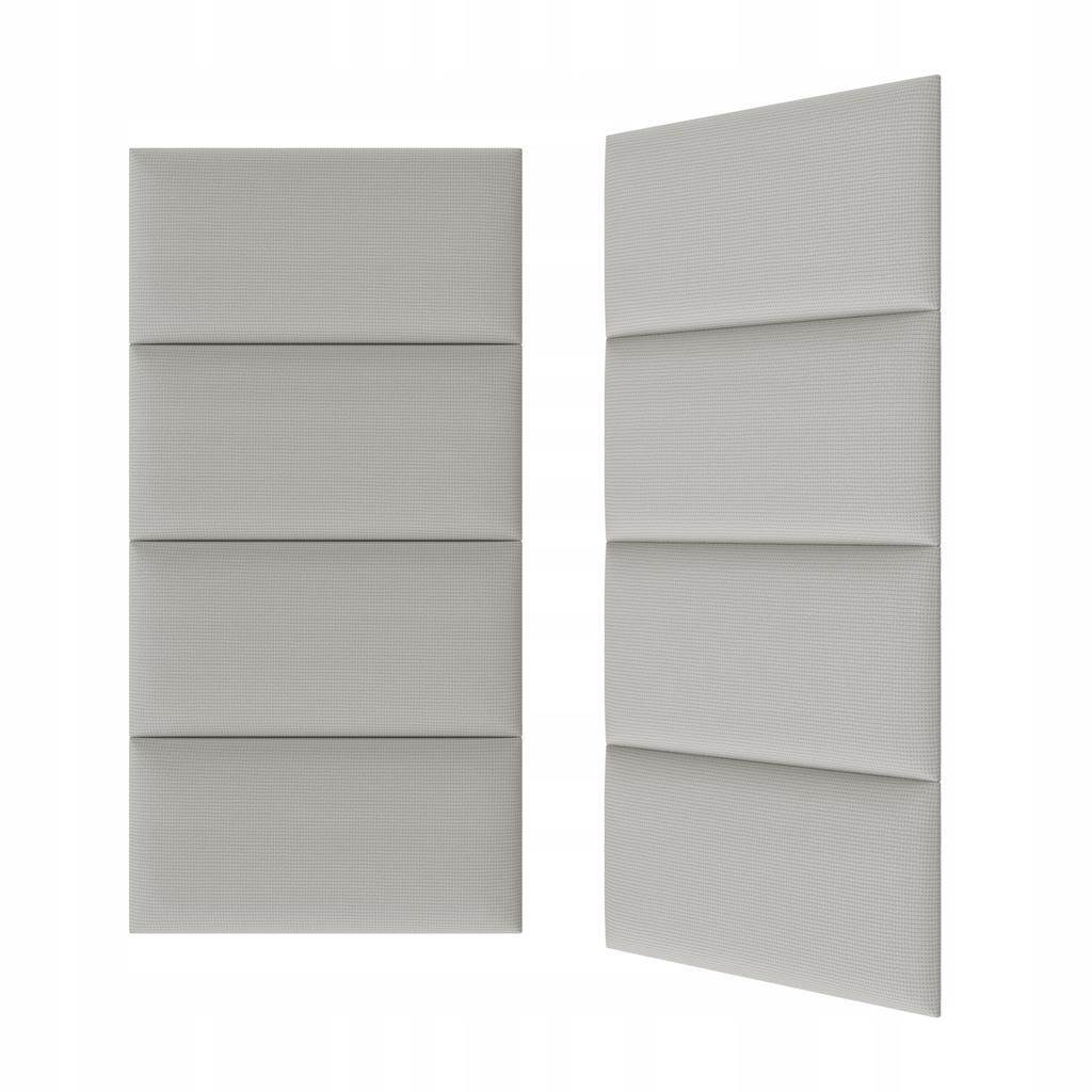 Panel Tapicerowany Wezgłowie Duo PP Gridia Silver Szary 60x30 Cm 1szt