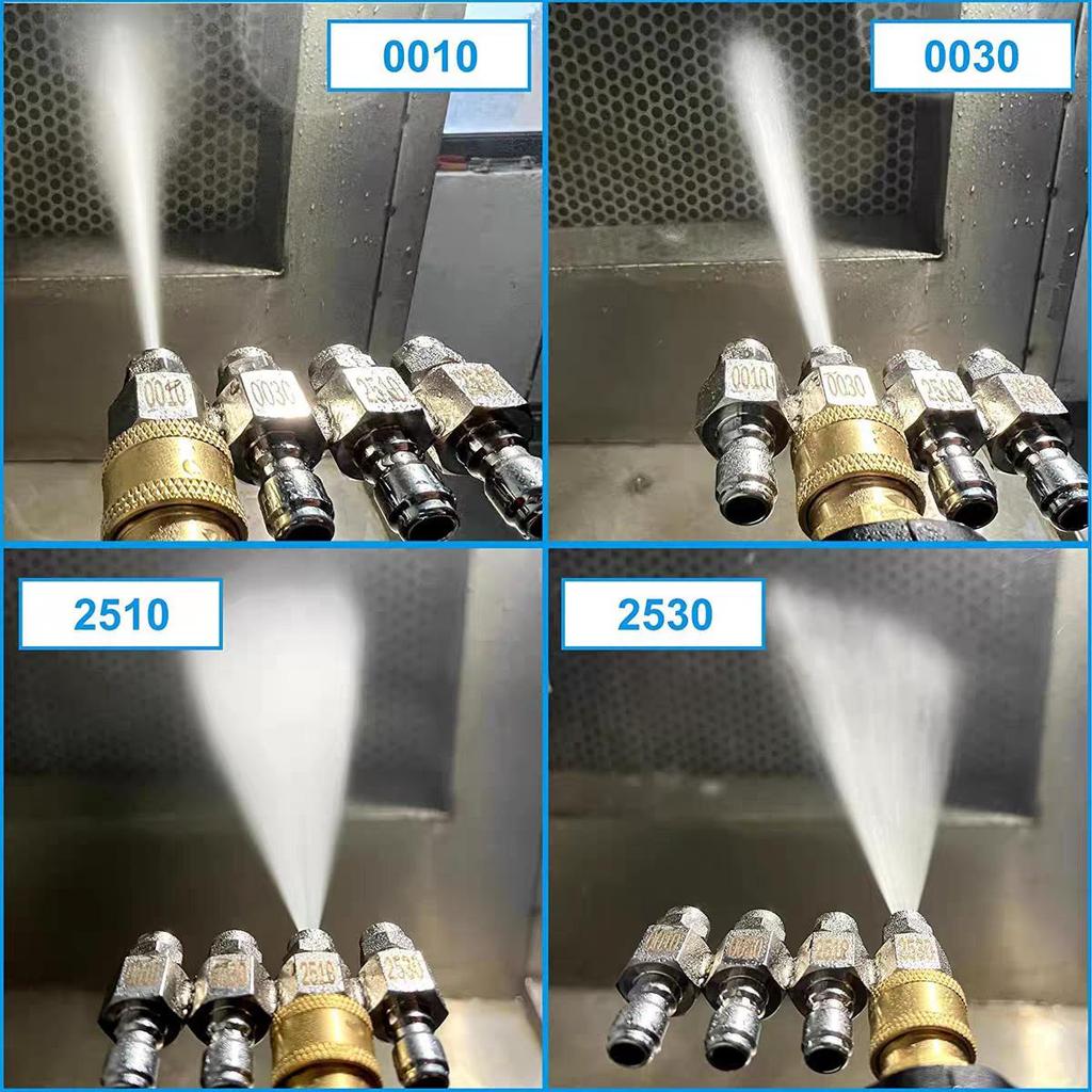 1/4" MEG Quick Connect Hochdruckreinigerdüse mit 4-Wege-Flachstrahldüse