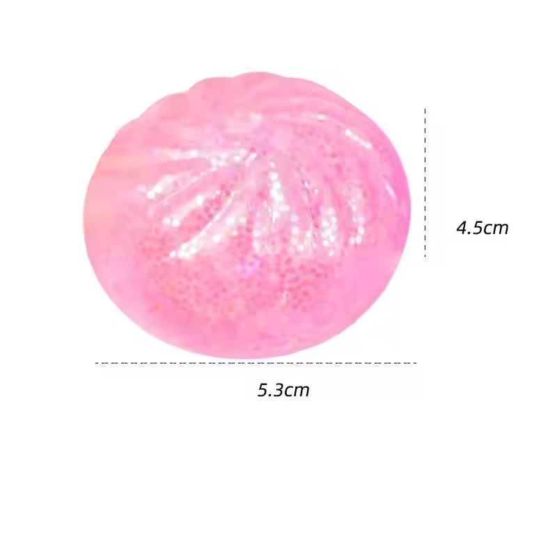 Mini Bunte Glitzer-Knödel-Entlastung Für Stressbälle Simulation Essen Squishies Brötchen Geschenke Farbige Brötchenförmige Entlüftungsball