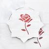 25x25cm European Style Valentine's Day Napkins with Gold Floral Hot Stamp for Parties and Restaurants