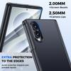 Foldable Phone Case with Hinge Protection and 9H Tempered Glass for Samsung Galaxy Z Fold 8-Black