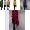 Plain Long Sleeve Hoodie Sweatshirt With Midlength Design For Women Winter