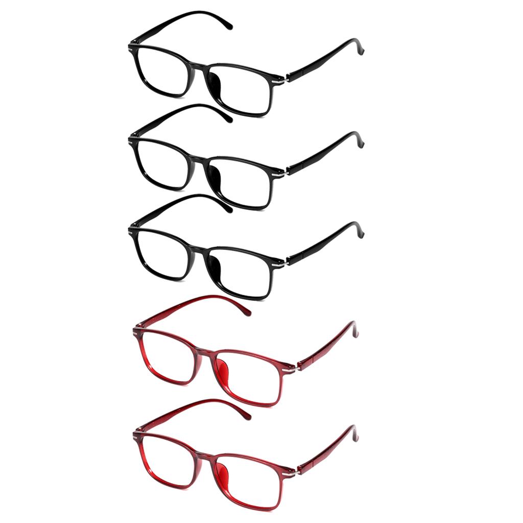 5PCS Reading Glasses Men Women Anti Blue Rays Presbyopia Eyeglasses Antifatigue Computer Eyewear with +1.5 +2.0 +2.5 +3.0