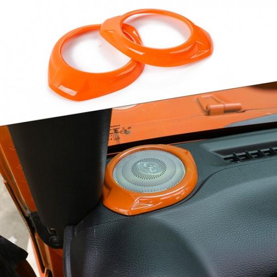 A-Pillar Speaker Horn Cover Trim For Jeep Wrangler JK 2015-17 Orange Accessories