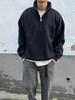 Men's Trendy American Stand-Up Collar Half-Zip Sweatshirt: Heavyweight, Loose-Fit, Casual, Versatile Jacket for Spring & Autumn