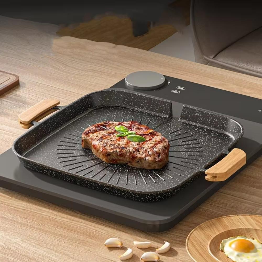 Aluminum Zinc Zinc Alloy Barbecue Tray with Oil Outlet Barbecue Plate Korean Square Grill Pan  Outdoor