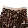 Spring 2026 Retro Leopard Print High Waist Pleated Midi Skirt for Women (D9908)