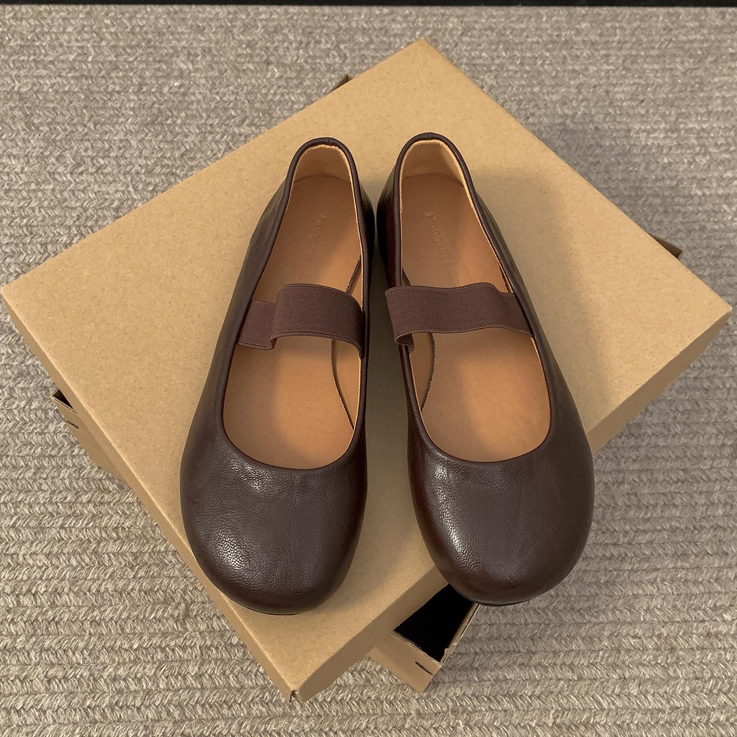 

Retro black premium French light mouth single shoes women s 2025 new autumn skirt versatile Mary Jane shoes 40 коричневый