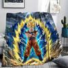 Dragon Ball Goku Flannel Blanket Print Cozy Warm for Beds Chairs Sofas Bedroom Picnic Outdoor Trip.-TING