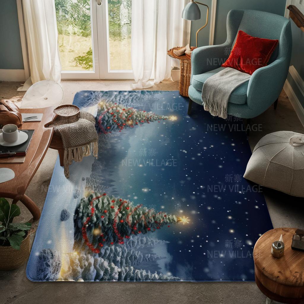Koberec ke vchodu do domu Rohožka ke dveřím do domu Obývací pokoj Vana Koupelna Protiskluzové koberce s absorpcí vody vana Veselé Vánoce zima