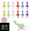 10Pcs Slingshots Chicken Finger Toy for Kids Funny Mini Flying Rubber Ducks