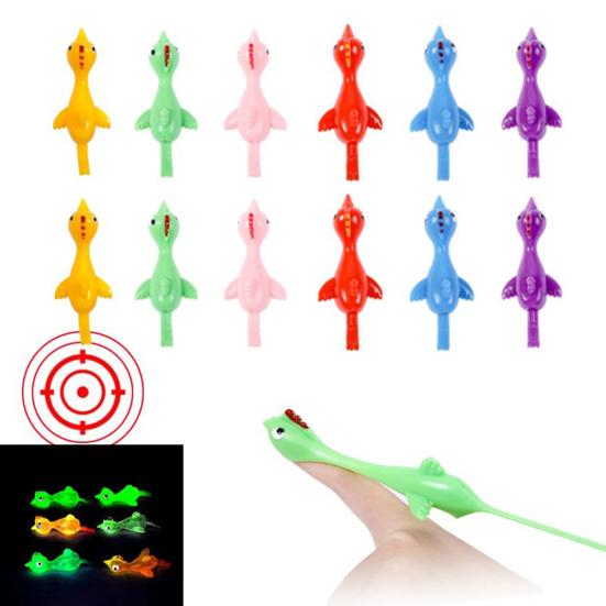 10 stk Sprettert Kylling Finger Leke for Barn Morsom Mini Flygende Gummiender Klassepremier Morsomme Strømpefyllere Godteposer Pinatafyll Fest