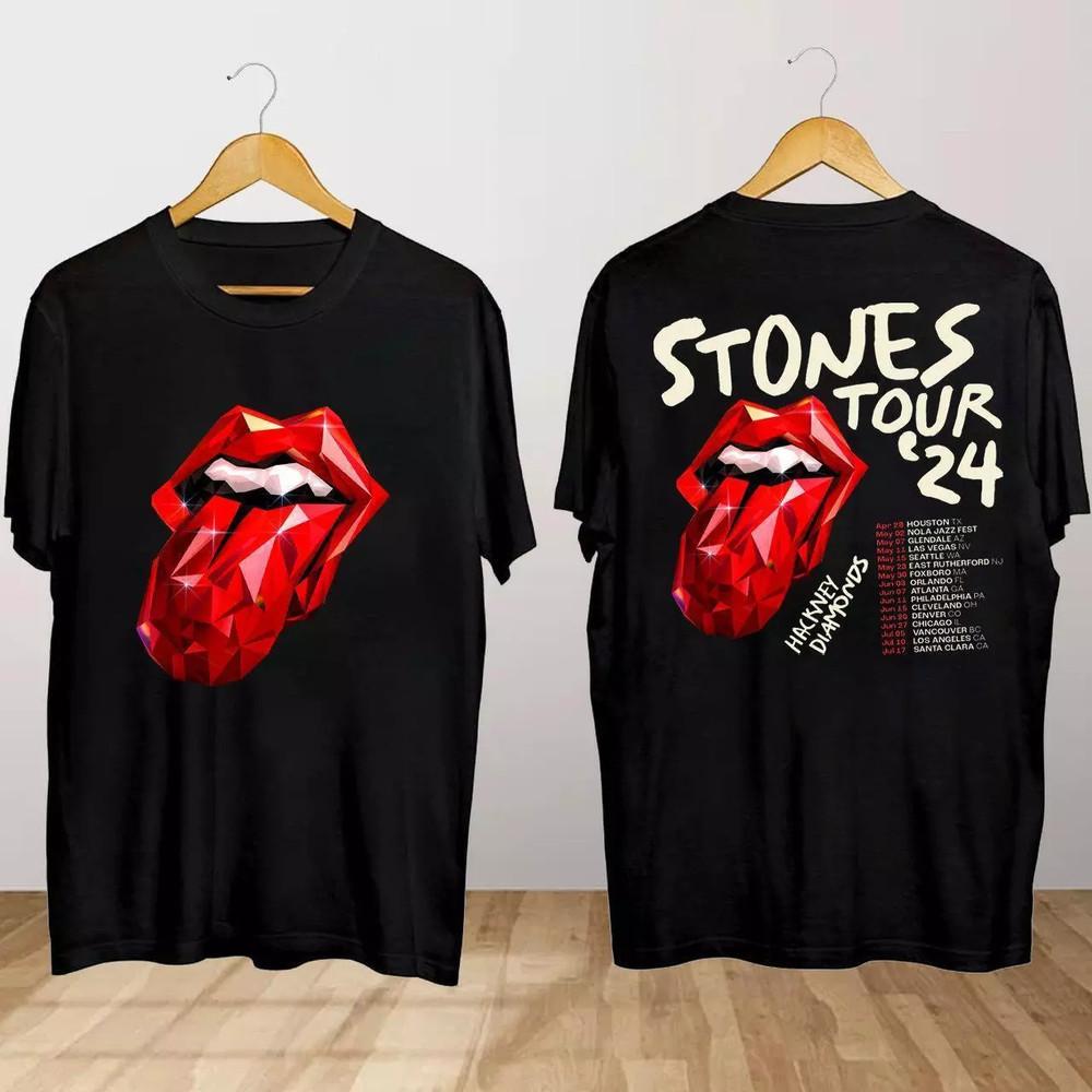 The Rolling Stones Hackney Diamonds Tour 2024 T Shirt Hot