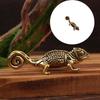 Realistische Messing-Reptilienstatue mit Retro-Inspiration und künstlerischer Detailgenauigkeit, perfekt als dekorativer Akzent für das Teetrinken oder