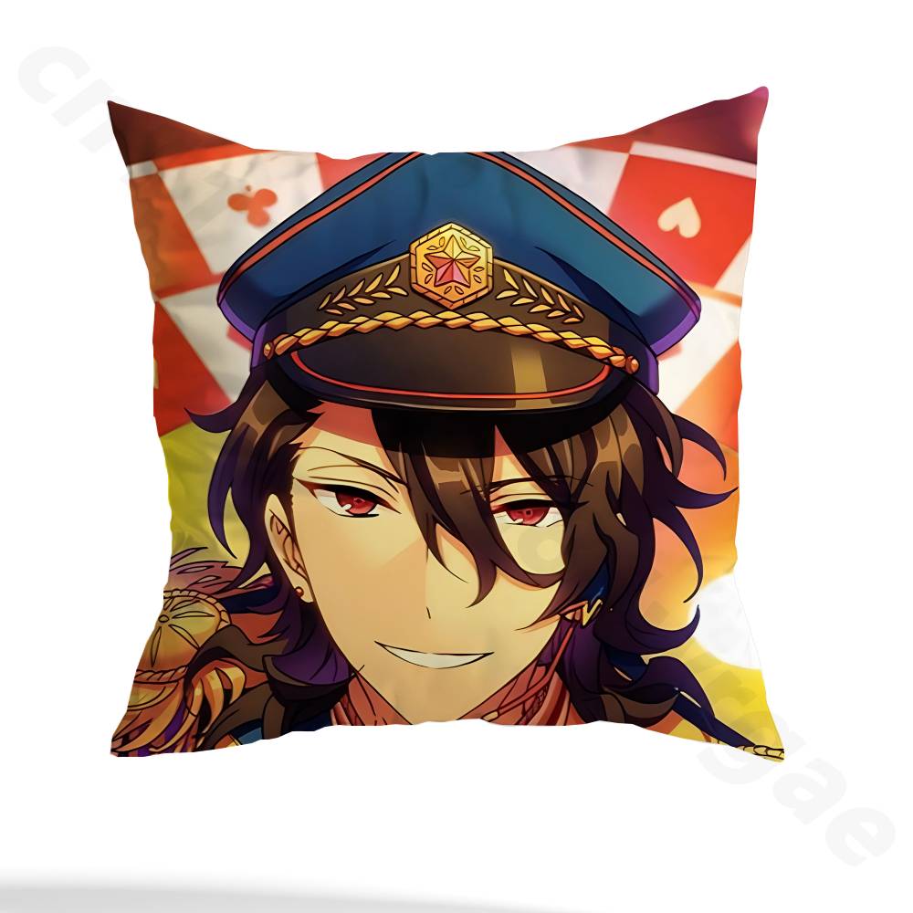 E-Ensemble S-Stars Sakuma Rei Pillow Case Anti-dustmite Pillowcase Invisible zipper silky short plush Sofa cushion cover