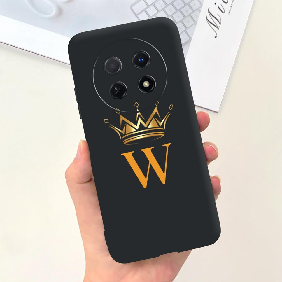 For Huawei nova Y91 4G Case Fashion Flower Letter Luxury Crown Soft Silicone Back Cover For Huawei nova Y 91 STG-LX1 Phone Cases