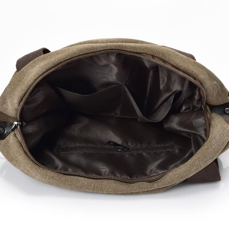 Large Capacity Women's Casual Canvas Handbag with Multi-Compartments: European & American Style, Crossbody & Shoulder Options