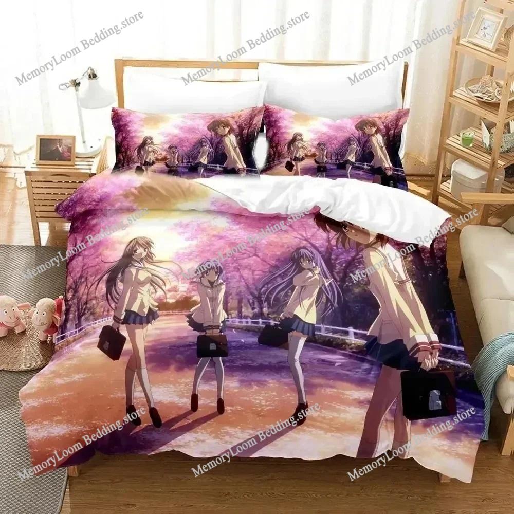Game Cool CLANNAD Bedding Set Boys Girls Twin/Queen/King Size Duvet Cover Pillowcase Bed Kids Adult Cozy Soft Home Textile