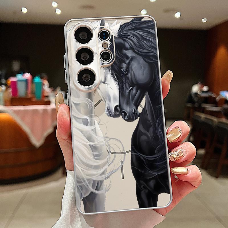 Cute Horse Magnetic Phone Case For Samsung Galaxy S26 S25 Ultra S24 S23 FE A17 A57 A56 A37 A16 A35 A55 A15 A36 A25 Hard PC Cover