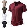 Men's Fashion Solid Color POLO Shirt Men's Casual Loose Short Sleeve T-shirt Top