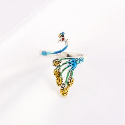 Bague Paon Tridimensionnelle Rétro Simple Bague Femme