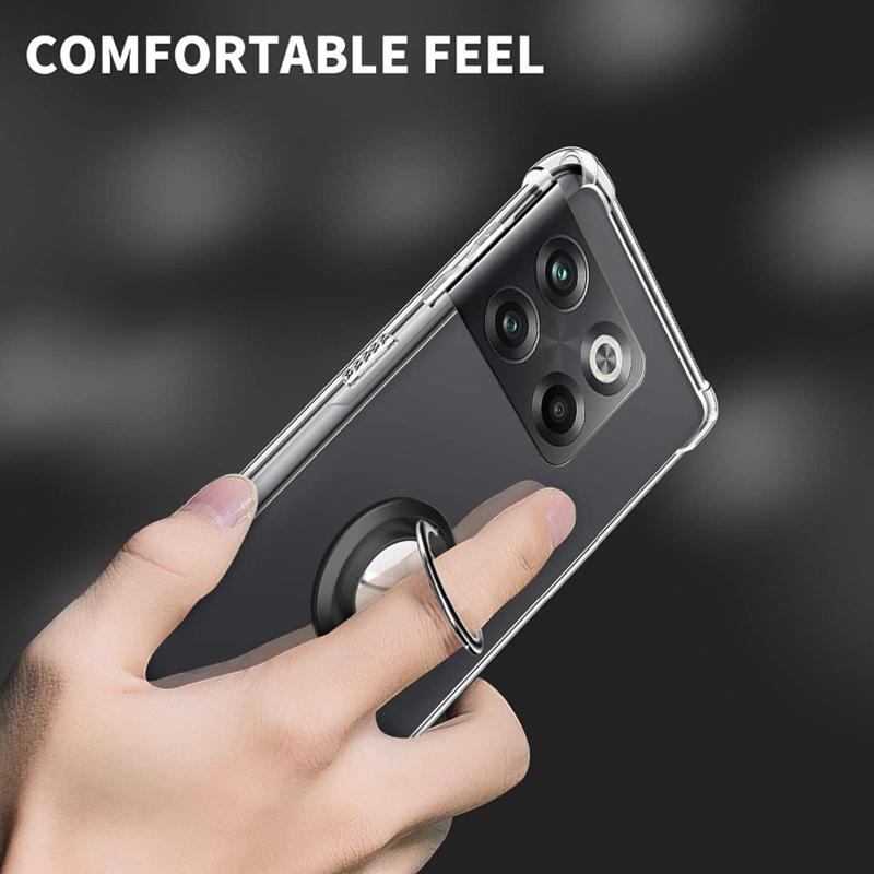 Ring Stand Transparent Defense Ochranné Nárazuvzdorné pouzdro Držák držáku Oneplus ACE2 Pro Průhledný měkký silikonový TPU Airbag Zadní kryt telefonu