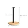 Modern Wooden Base Kitchen Paper Roll Holder Anti-Skid Desktop Roll Paper Holder Cling Film Holder Kitchen