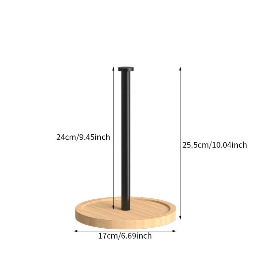 Modern Wooden Base Kitchen Paper Roll Holder Anti-Skid Desktop Roll Paper Holder Cling Film Holder Kitchen