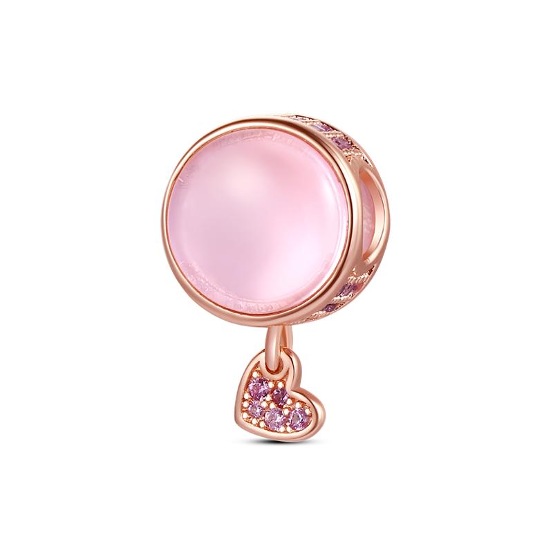 Pink Series Copper Infinity Love Mum Heart To Heart Dangle Beads Original Accessories Charm Bracelets Women Jewelry