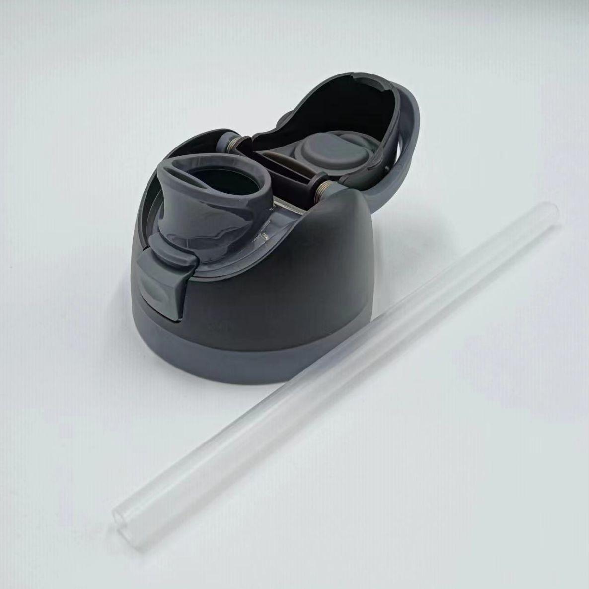 

Стильный спортивный стакан с трубочкой: Большая вместимость, Унисекс Посуда для напитков для улицы с двойной крышкой