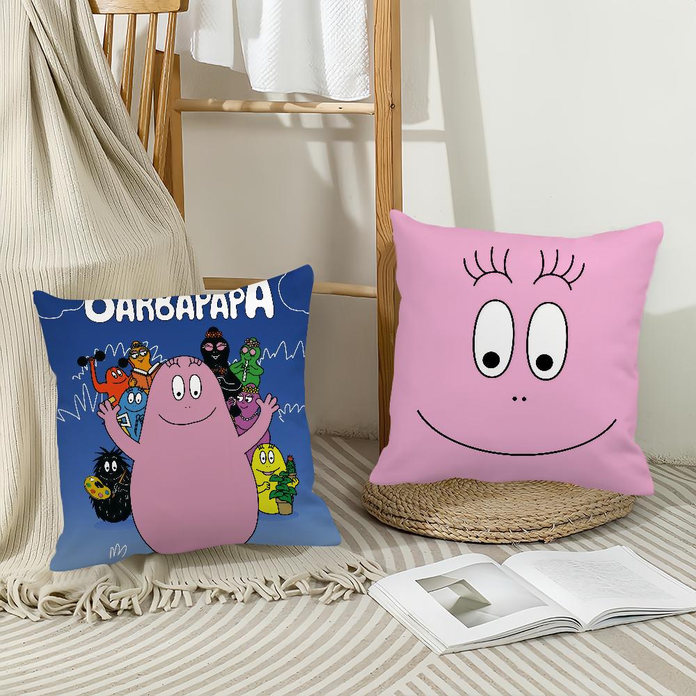 Cartoon B-Barbapapa Pillow Case Office Cushions Suitable For Sofa Car Bedroom Decorative Cushion Cover