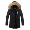 Autumn and Winter New Men's Cotton-padded Clothes Medium and Long Hooded Middle-aged and Young People Thickened Warm Cotton-padded Jacket Men