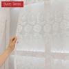 1PC Nuan Series Plain European Jacquard Sheer Curtain Pure White Transparent Tulle for Living Room Bedroom Balcony Window Home Decor