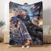 Overwatch Heroes Print Flannel Blanket High Quality Warm Comfortable Cover for All Seasons Perfect for Gifts Home Decor