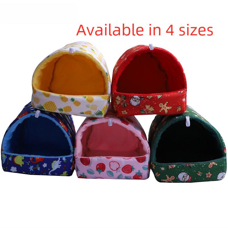 Ciepły hamak dla papug: Gniazdo bawełniane ze skóry tygrysa dla małych zwierząt, takich jak chomiki, jeże, wiewiórki i świnki morskie