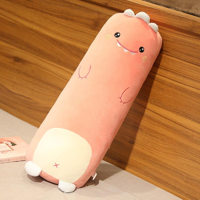 Dessin Animé Animal Dinosaure Cochon Lapin Ours Husky Canard Peluches Jouets Remplis Doux Long Oreiller de Sommeil Poupée Coussin Cadeau Filles