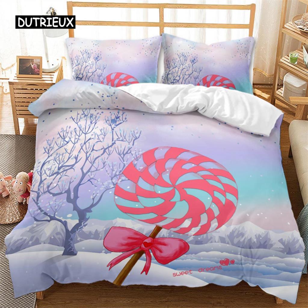 British Style Duvet Cover Set Cartoon Small Fresh I Love Paris Bedding Set for Kid Teen Polyester Paris Street Scene Quilt Cover