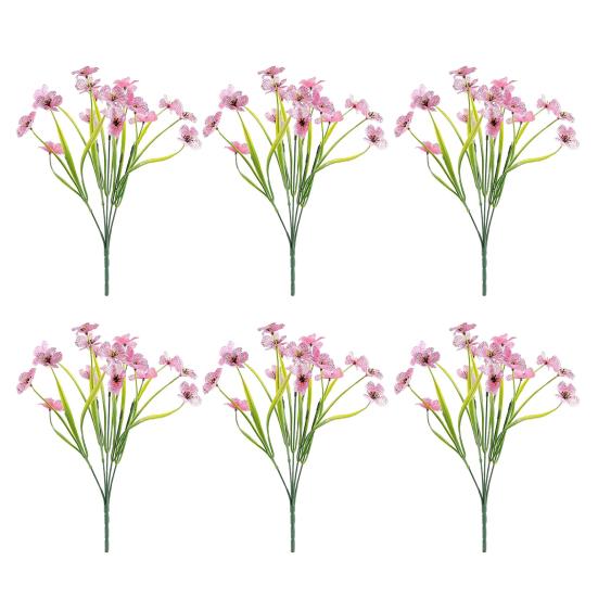 Artificial Flowers Adjustable Height Fade-Resistant Handmade Realistic Silk Petals No Watering Sunlight Floral Display Arrangement