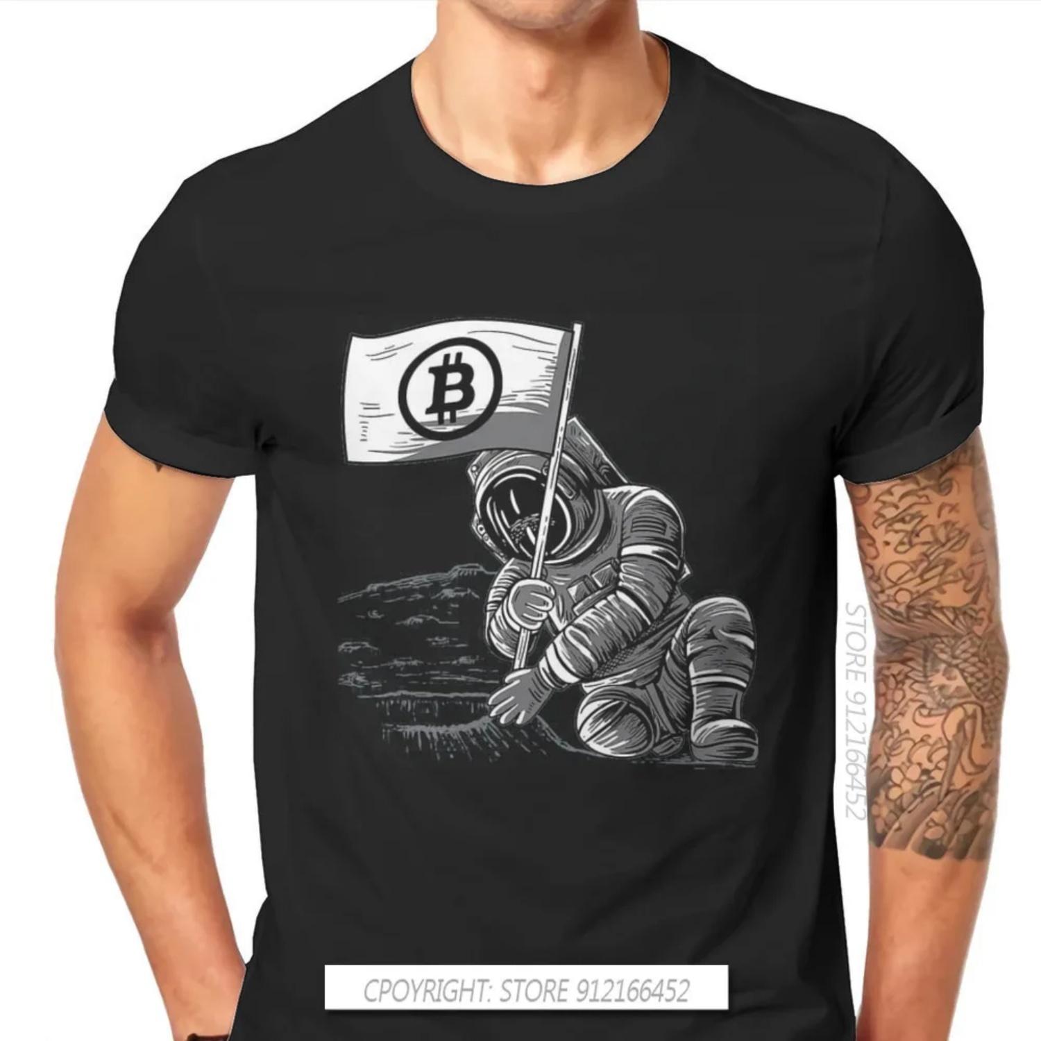 

Crypto Cryptocurrency Bitcoin BTC Miner Tshirt Classic Graphic Men s Streetwear Tops Plus Size Pure Cotton O-Neck T Shirt XXXXXL чорний